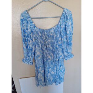 Faithfull The Brand Ladies Alina Mini Dress With Shirred Bodice Size Small